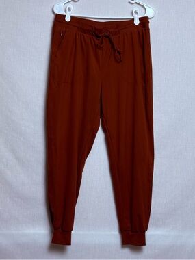 Rachel Zoe Jogger Pants Rust Orange Drawstring Lounge Pants Women’s Size L